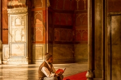 Praying at Jama Masjid
